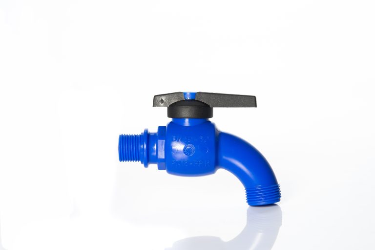 eZeeFlow blue plastic ball valve tap